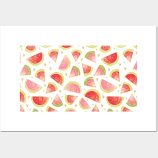 Watermelon Slices & Hearts Posters and Art